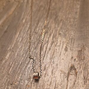 Delicate Sterling Silver Screw Accent Necklace